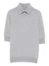 Herskind Collared Knit T-shirt In Gray