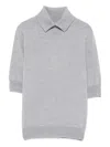 Herskind Collared Knit T-shirt In Gray