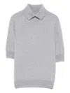 Herskind Collared Knit T-shirt In Gray