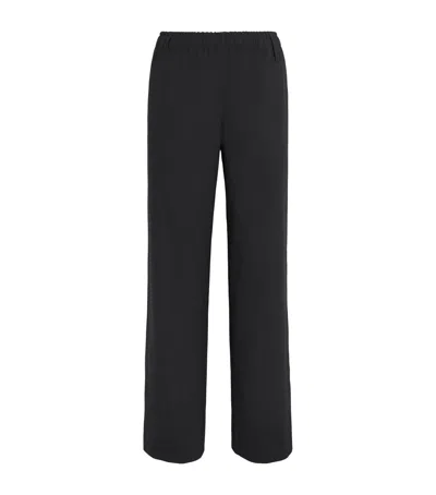 Herskind Pinstripe Davi Wide-leg Trousers In Black