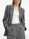 Herskind Pinstripe Double-breasted Blazer In Gray
