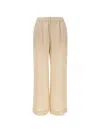 Herskind Pinstripe Elasticated Trousers In Neutral