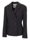 Herskind Pinstripe-pattern Blazer In Black