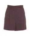 Herskind Pleated Bermuda Shorts In Burgundy
