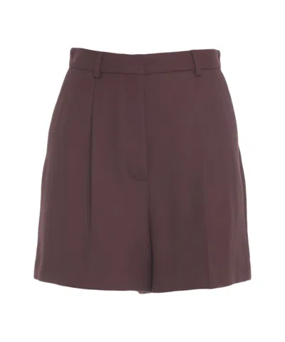 Herskind Pleated Bermuda Shorts In Burgundy