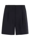 Herskind Pleated Tailored Shorts In Blue