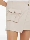 Herskind Pocket-wrap Mini Skirt In Neutral