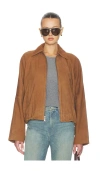 Herskind Ray Suede Jacket In Brown