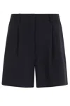 Herskind Pleated Tailored Shorts In Blue