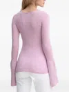 Herskind Ribbed Button-front Cardigan In Pink