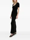 Herskind Ribbed Button-front Dress In Black