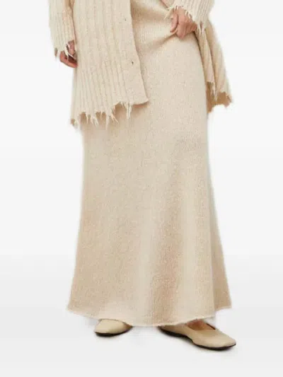 Herskind Ribbed-knit Maxi Skirt In Neutral
