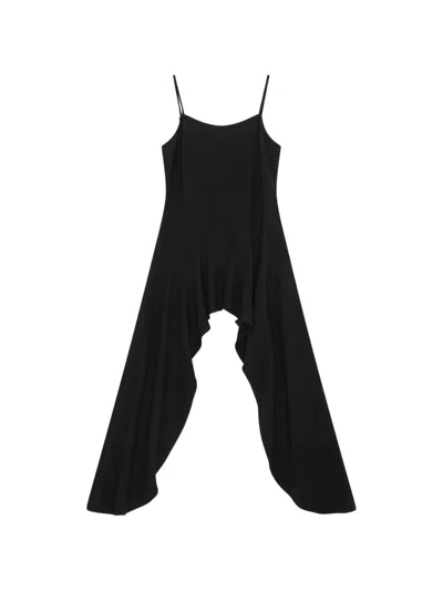 Herskind Riley Asymmetric-hem Dress In Black