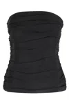 Herskind Ringo Ruched Strapless Top In Black