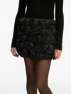Herskind Rose-detail Mini Skirt In Black