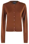 Herskind Roselle Buttoned Cardigan In Brown