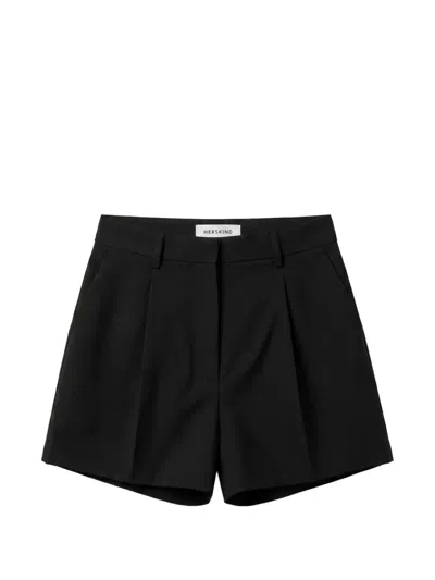 Herskind Runi High-waist Tailored Shorts In Black