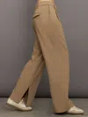 Herskind Split-hem Straight-leg Trousers In Sahara