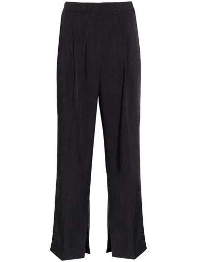 Herskind Rupert Slit Tailored Trousers In Blue