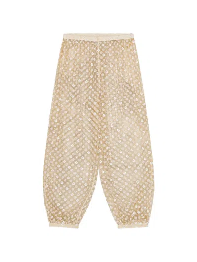 Herskind Sequin-embellished Floral-patchwork Trousers In Multi