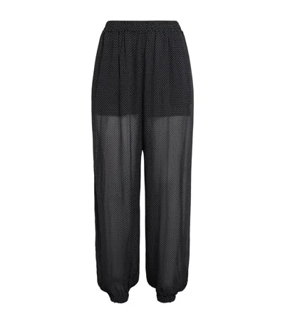 Herskind Sheer Polka Dot Sylvia Trousers In Black
