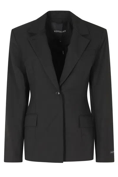Herskind Shelia Black Fitted Single-breasted Blazer