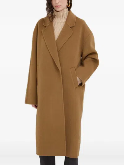 Herskind Single-breasted Coat In Brown