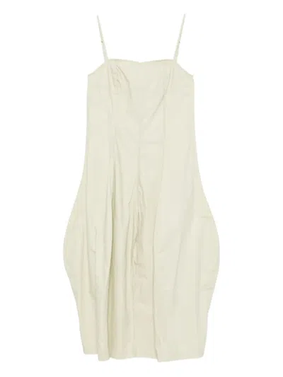 Herskind Square-neckline Cotton Dress In Neutral
