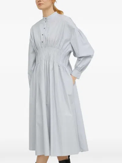 Herskind Striped Midi Dress In Gray