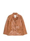 Herskind Marina Leather Jacket In Brown