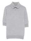 Herskind Collared Knit T-shirt In Gray
