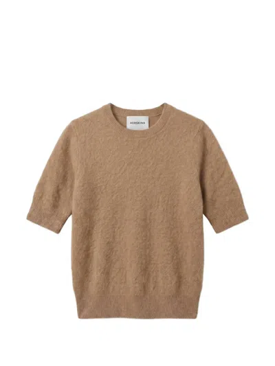 Herskind Therese Brushed T-shirt In Neutral