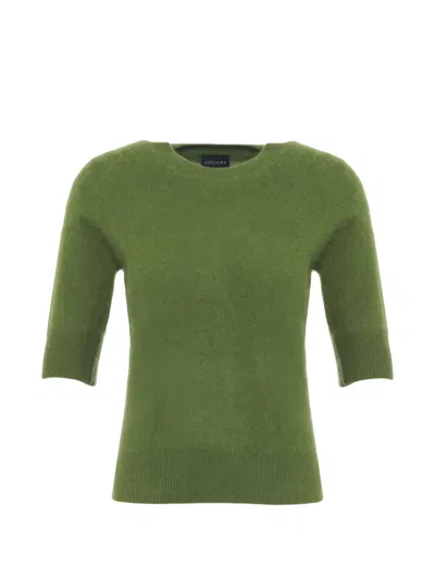 Herskind Therese Short-sleeve Knit Sweater In Green