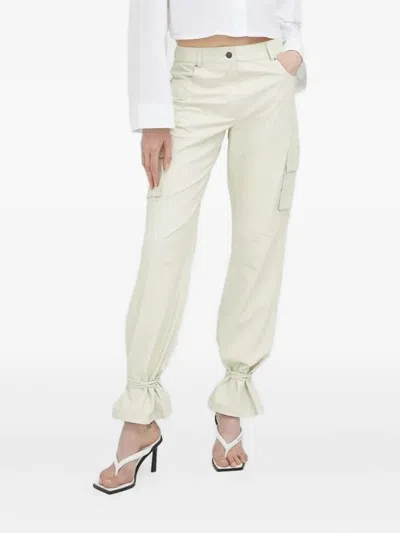 Herskind Tie-leg Cargo Trousers In White
