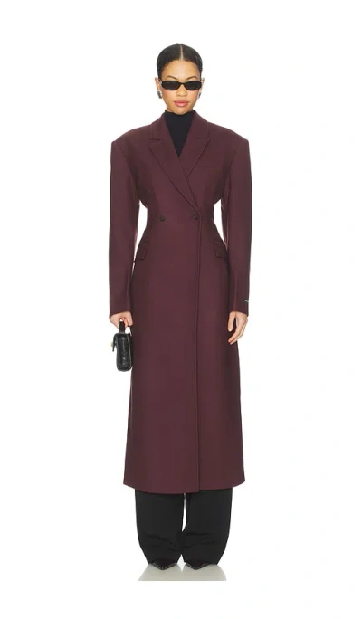 Herskind Ultra De Lux Coat In Burgundy