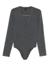 Herskind V-neck Bodysuit In Gray