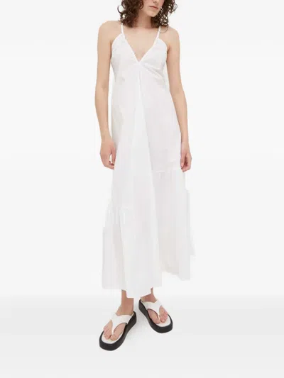 Herskind V-neck Midi Dress In White