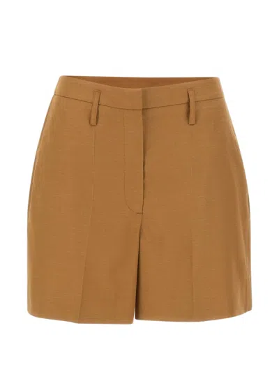 Herskind Villy Pressed-pleat Shorts In Brown