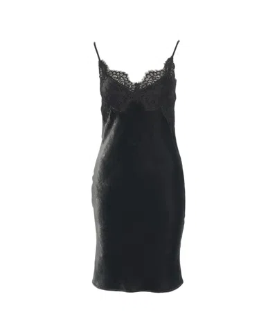 Herskind Vivian' Velvet Mini Dress In Black
