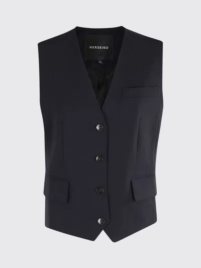 HERSKIND WAISTCOAT HERSKIND WOMAN COLOR NAVY,H68831045