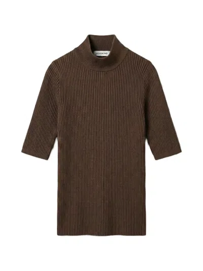Herskind Wes High-neck Sweater In Brown