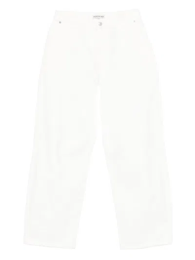 HERSKIND WOMEN WHITE STRAIGHT HIGH RISE JEANS