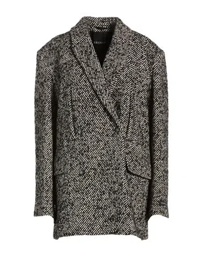 Herskind Woman Coat Black Size 4 Wool, Acrylic, Polyester