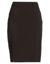 Herskind Woman Midi Skirt Dark Brown Size 8 Recycled Polyester, Elastane In Brown