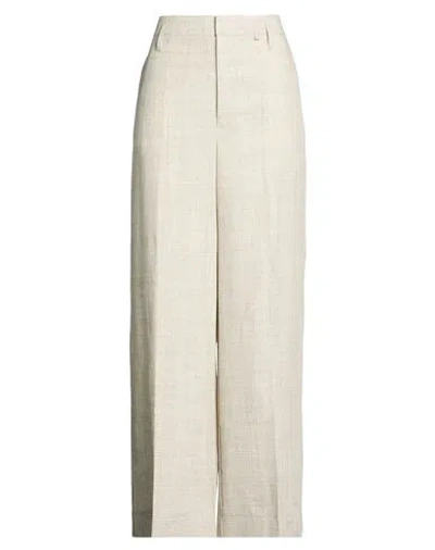 Herskind Woman Pants Beige Size 8 Viscose, Linen, Polyester In Nude