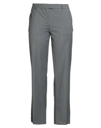 Herskind Woman Pants Grey Size 12 Polyester, Virgin Wool, Viscose, Elastane, Cotton