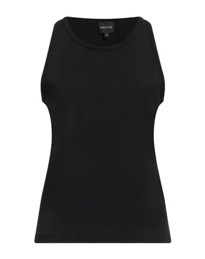 Herskind Woman Tank Top Black Size L Organic Cotton, Elastane