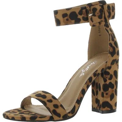Herstyle Rumors Womens Faux Suede Ankle Strap Heels In Multi