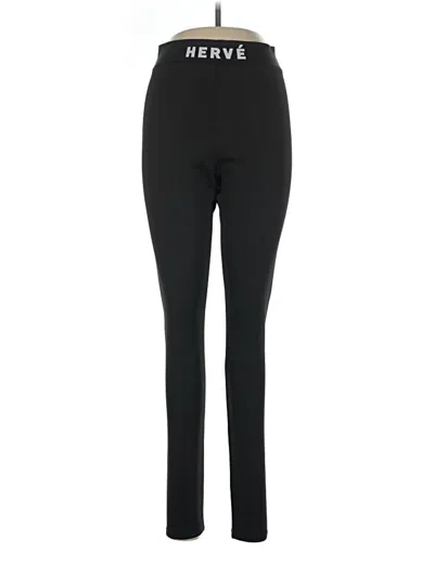 Pre-owned Herve By Herve Leger Active Pants In Black