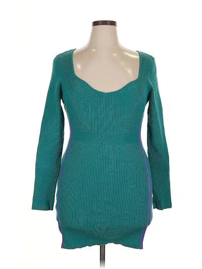 Pre-owned Herve By Herve Leger Casual Dress In Blue